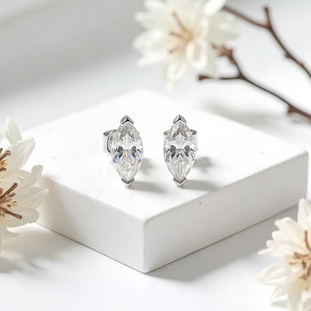 6. Sirena Moissanite Studs