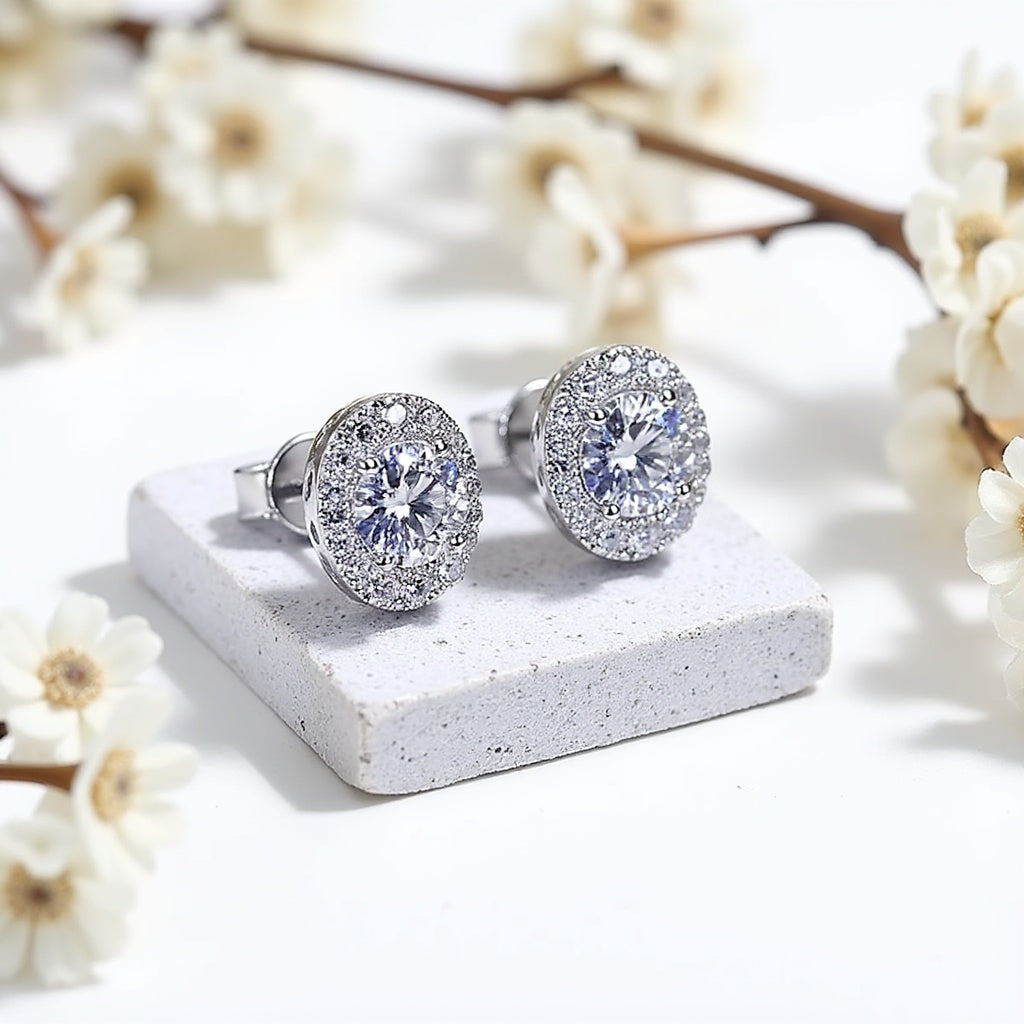 2. Seraphina Moissanite Studs