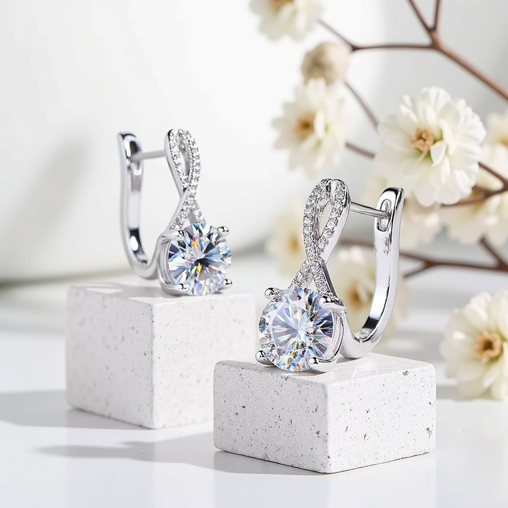 1. Eternal Radiance Moissanite Earrings