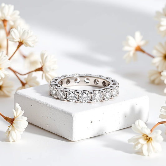 8. Full moissanite eternity band