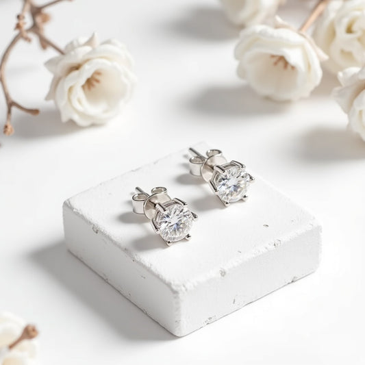 4. Radiance Classic Moissanite Stud Earrings