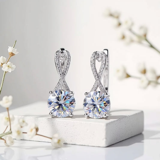 1. Eternal Radiance Moissanite Earrings