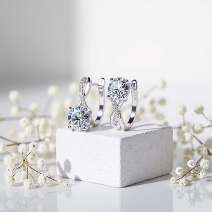 1. Eternal Radiance Moissanite Earrings
